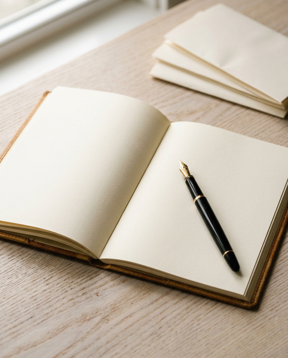 Open journal and pen on a desk, Purnell Philanthropy consulting